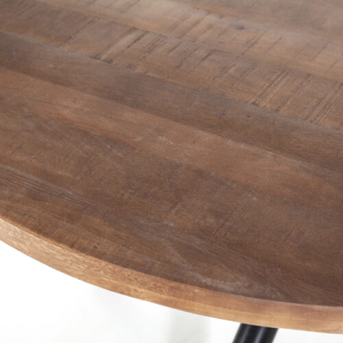 Ronde Eettafel Oscar mangohout met kruispoot Naturel 150cm - Afbeelding 10
