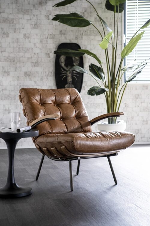 Fauteuil Bastiaan - Cognac java leder - Afbeelding 53