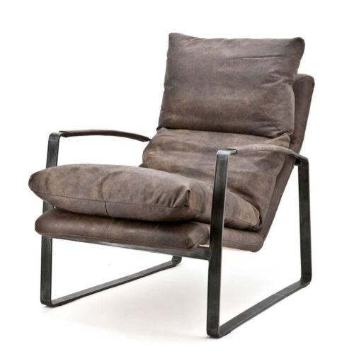 Fauteuil Lex - Antraciet vintage leer - Afbeelding 12