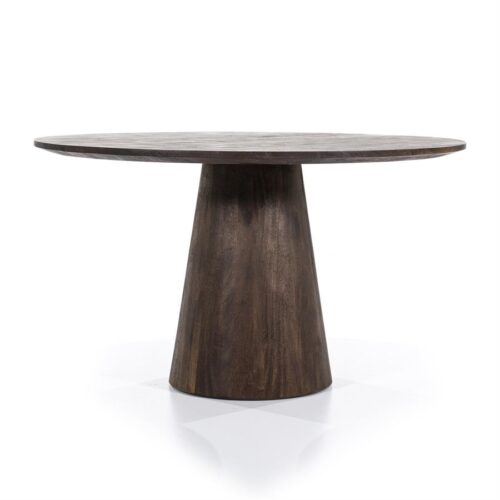 Ronde Eettafel Aron Mangohout Bruin - 130cm - Afbeelding 8