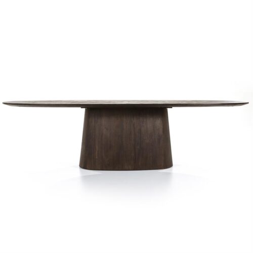 Ovale Eettafel Aron Mangohout Bruin - 300cm - Afbeelding 3