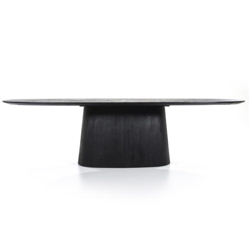 Ovale Eettafel Aron Mangohout Zwart - 300cm - Afbeelding 5