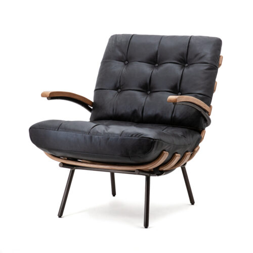 Fauteuil Bastiaan - Zwart java leder - Afbeelding 15