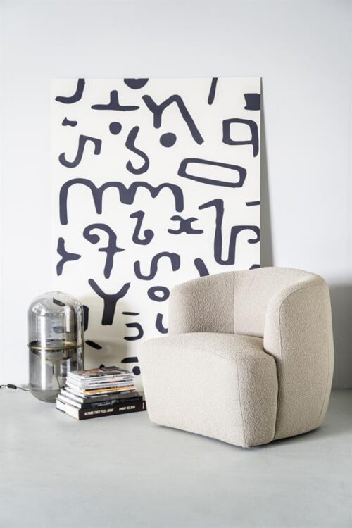 Fauteuil Charlotte Bouclé Taupe - Afbeelding 10