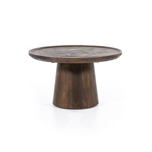 Ronde Salontafel Ron Mangohout 66 cm - Bruin - Afbeelding 5