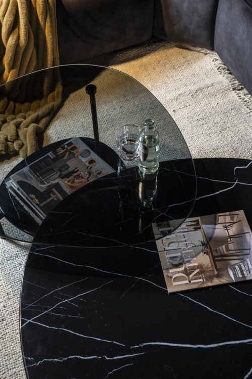 Salontafel Dylan Marmer - Zwart (showroom model) - Afbeelding 4