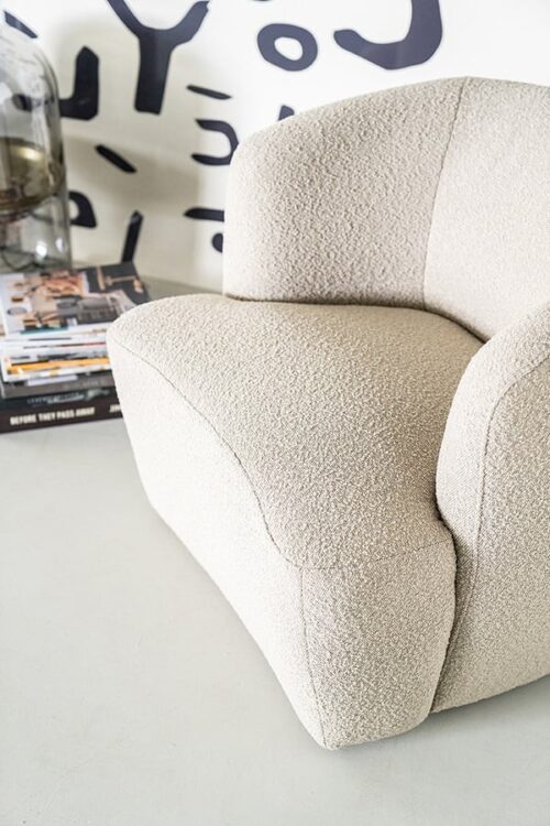 Fauteuil Charlotte Bouclé Beige - Afbeelding 9
