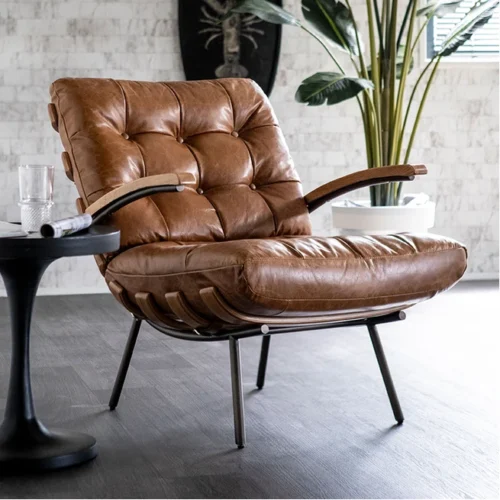 Fauteuil Bastiaan - Cognac java leder - Afbeelding 31
