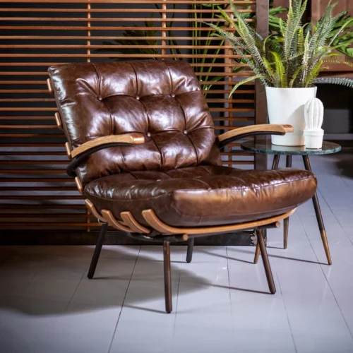 Fauteuil Bastiaan - Cognac java leder - Afbeelding 38
