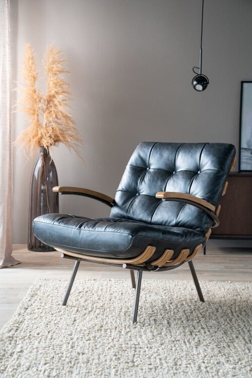 Fauteuil Bastiaan - Cognac java leder - Afbeelding 39
