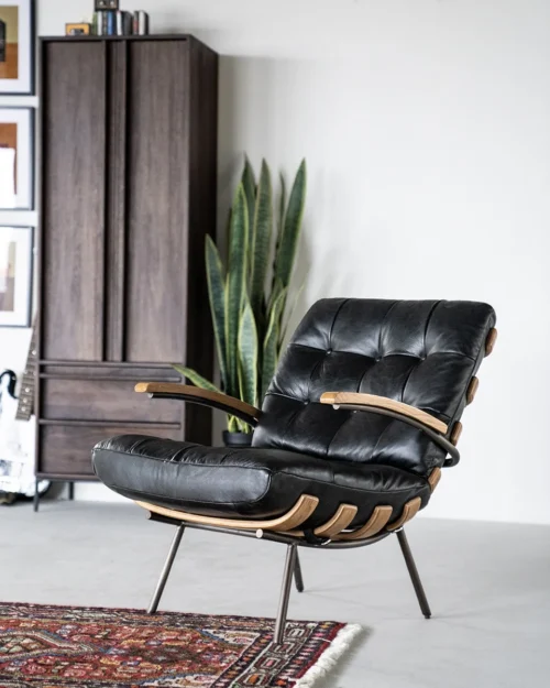 Fauteuil Bastiaan - Cognac java leder - Afbeelding 21