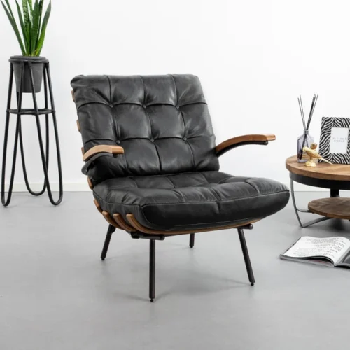Fauteuil Bastiaan - Cognac java leder - Afbeelding 49