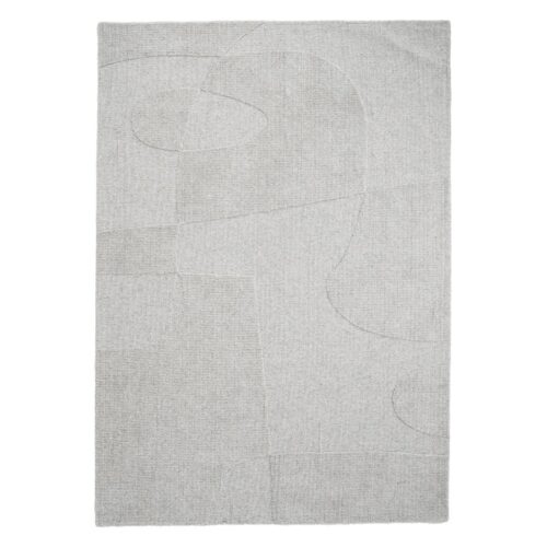 Vloerkleed Yuka licht grijs 190 x 290 cm