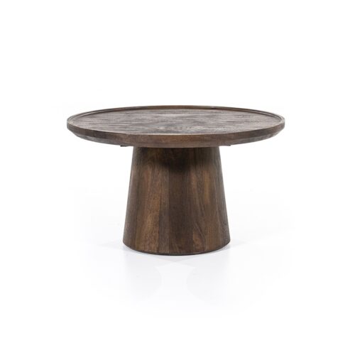 Ronde Salontafel Ron Mangohout 66 cm - Bruin