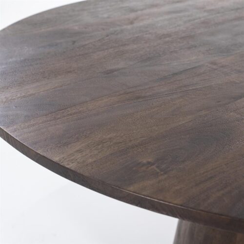 Ronde Eettafel Aron Mangohout Bruin - 130cm - Afbeelding 4