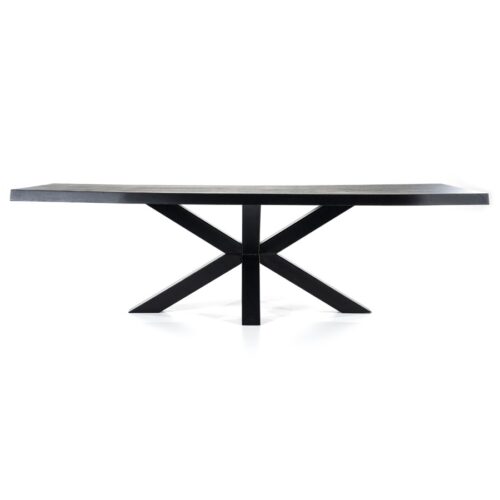 Eettafel Boomstam Eikenhout met Spinpoot Zwart 300cm - Afbeelding 4