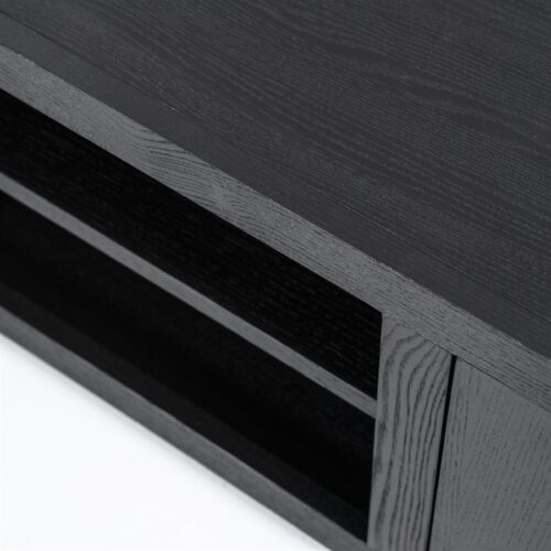 TV-meubel Helsinki Eikenhout 160 cm - Zwart - Afbeelding 3