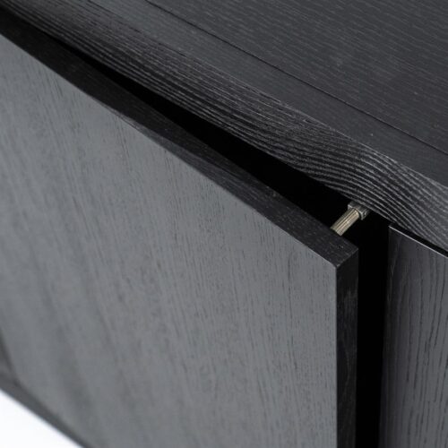 TV-meubel Helsinki Eikenhout 160 cm - Zwart - Afbeelding 4