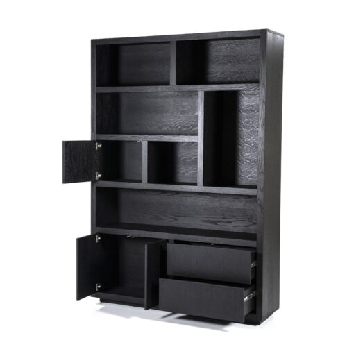 Opbergkast Helsinki Eikenhout 150 x 220 cm - Zwart - Afbeelding 7