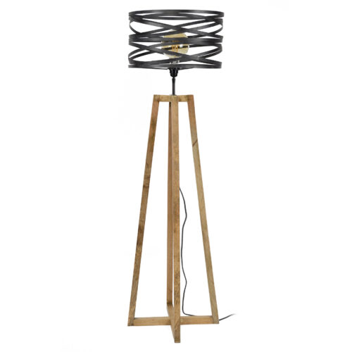 Vloerlamp Twist Houten Kruis Frame - 1 lamp - Afbeelding 3