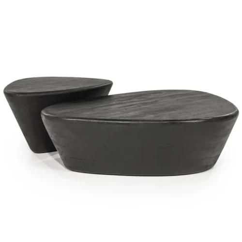 Salontafel Mila Mangohout Zwart - 100x78cm - Afbeelding 3