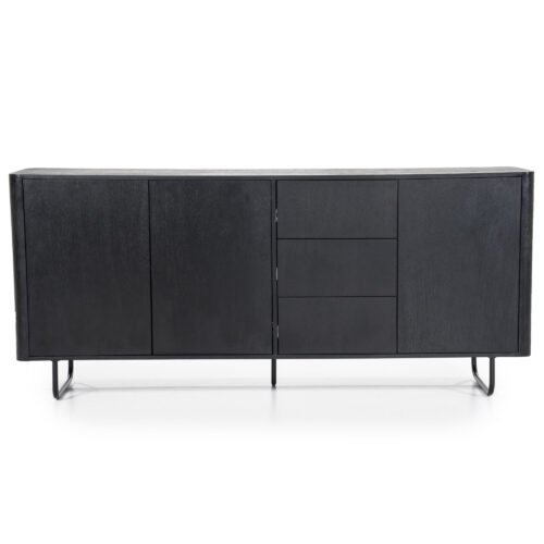 Dressoir James Mangohout 180cm - Zwart - Afbeelding 2