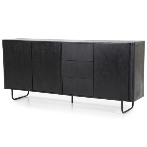 Dressoir James Mangohout 180cm - Zwart