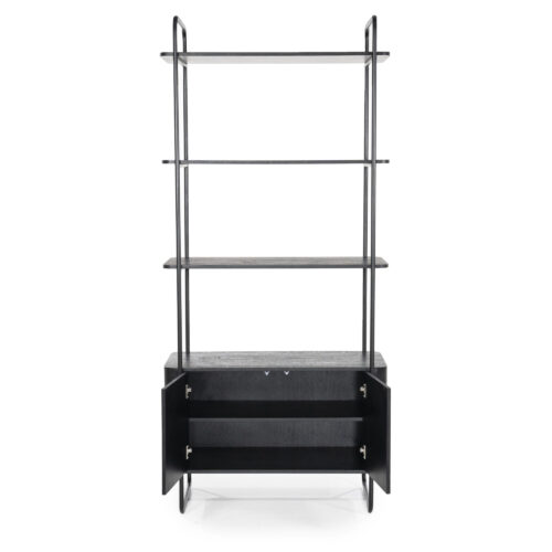 Wandkast James Mangohout en Metaal 96x210cm - Bruin - Afbeelding 9