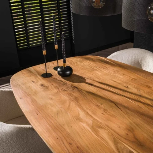 Deens Ovale Eettafel Arhus Solid 180cm - Acaciahout - Afbeelding 3