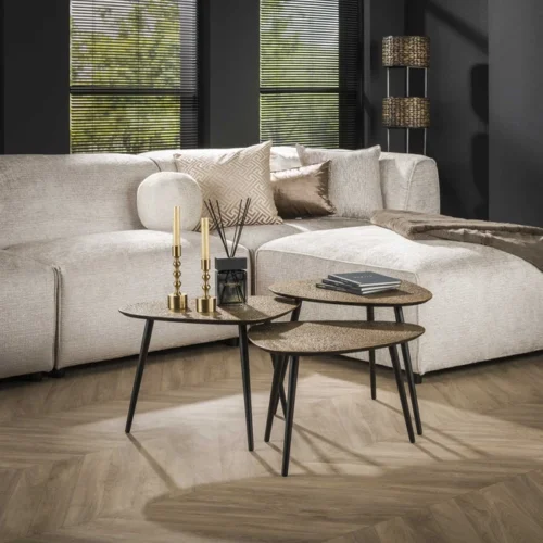 Organische Salontafel Pure Metaal Set van 3 stuks - Brons