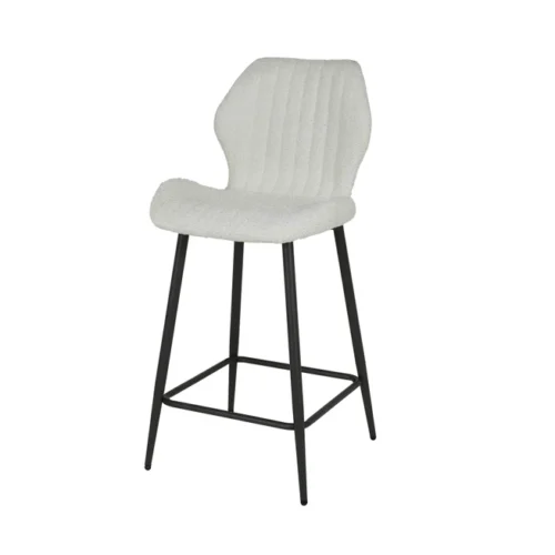 Barstoel Lende Bouclé Grijs (zithoogte 67 cm) - Afbeelding 5