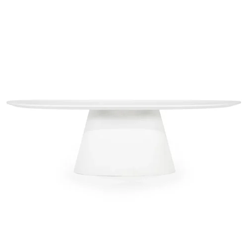 Ovale Eettafel Elin 250 x 110 cm - Wit - Afbeelding 5