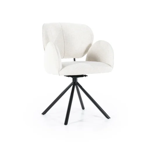 Draaibare Eetkamerstoel Rosalin - Beige - Afbeelding 16