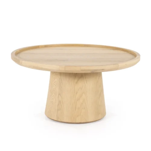 Ronde Salontafelset Leia Eikenhout Naturel - Afbeelding 6
