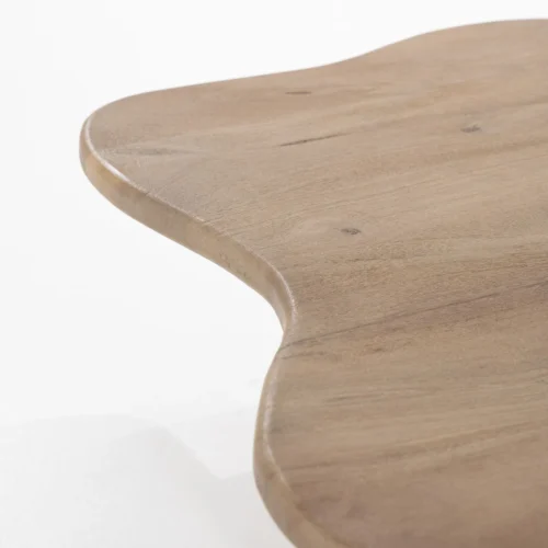 Organische Salontafel Fall Mangohout Set van 2 - Naturel - Afbeelding 4