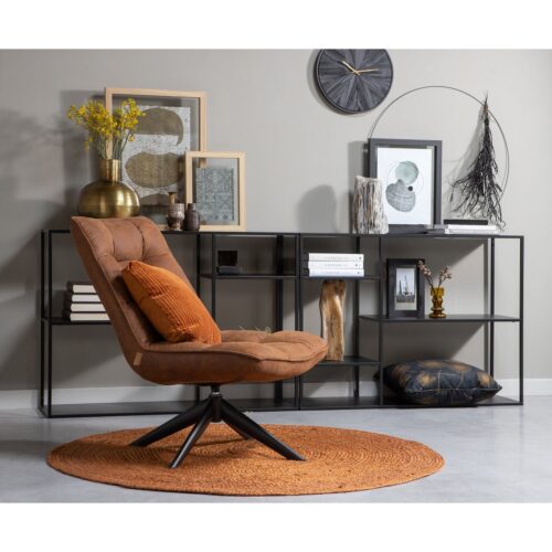 Draaifauteuil Jouke PU Leder - Cognac - Afbeelding 2