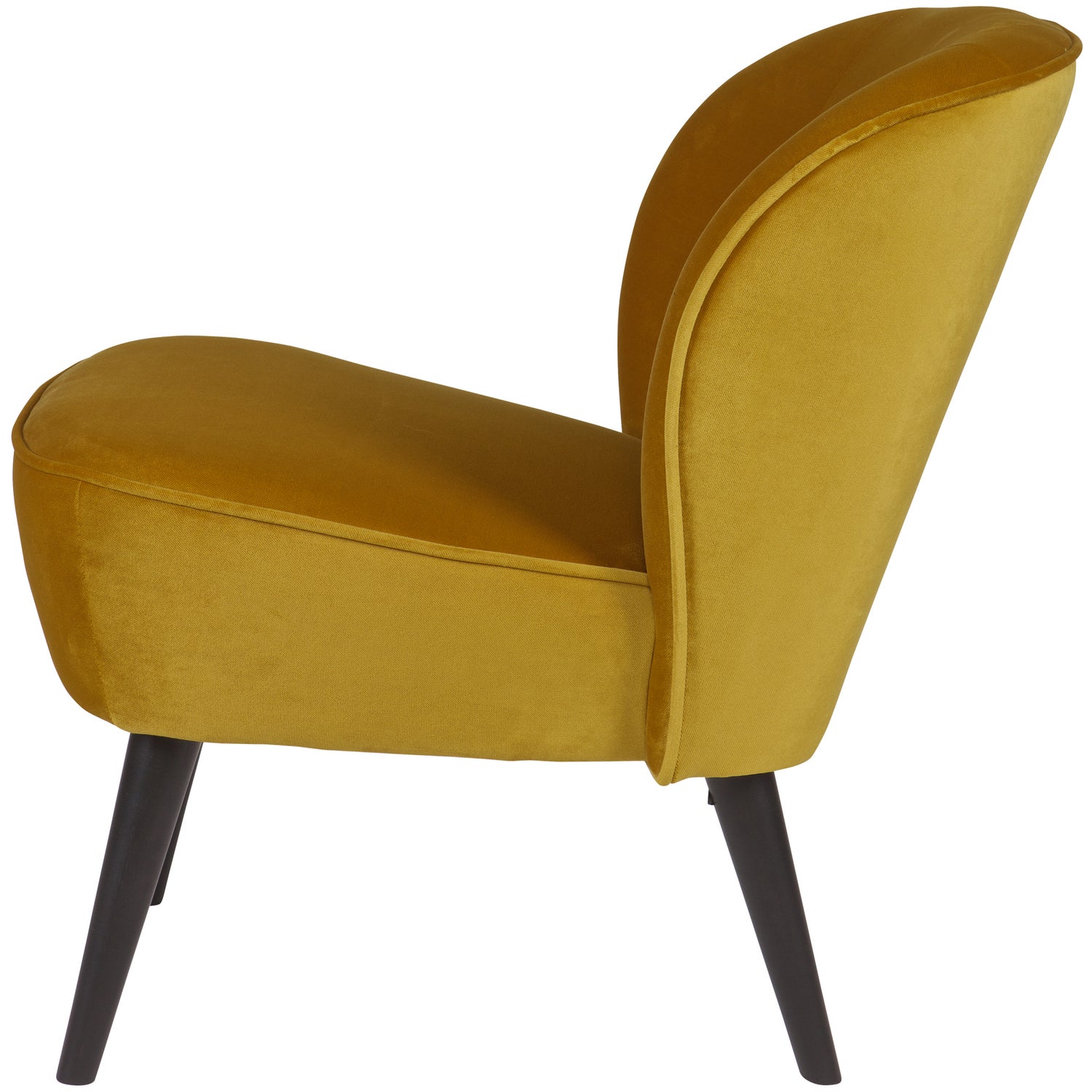 Fauteuil Sara Velvet - Okergeel - Afbeelding 5